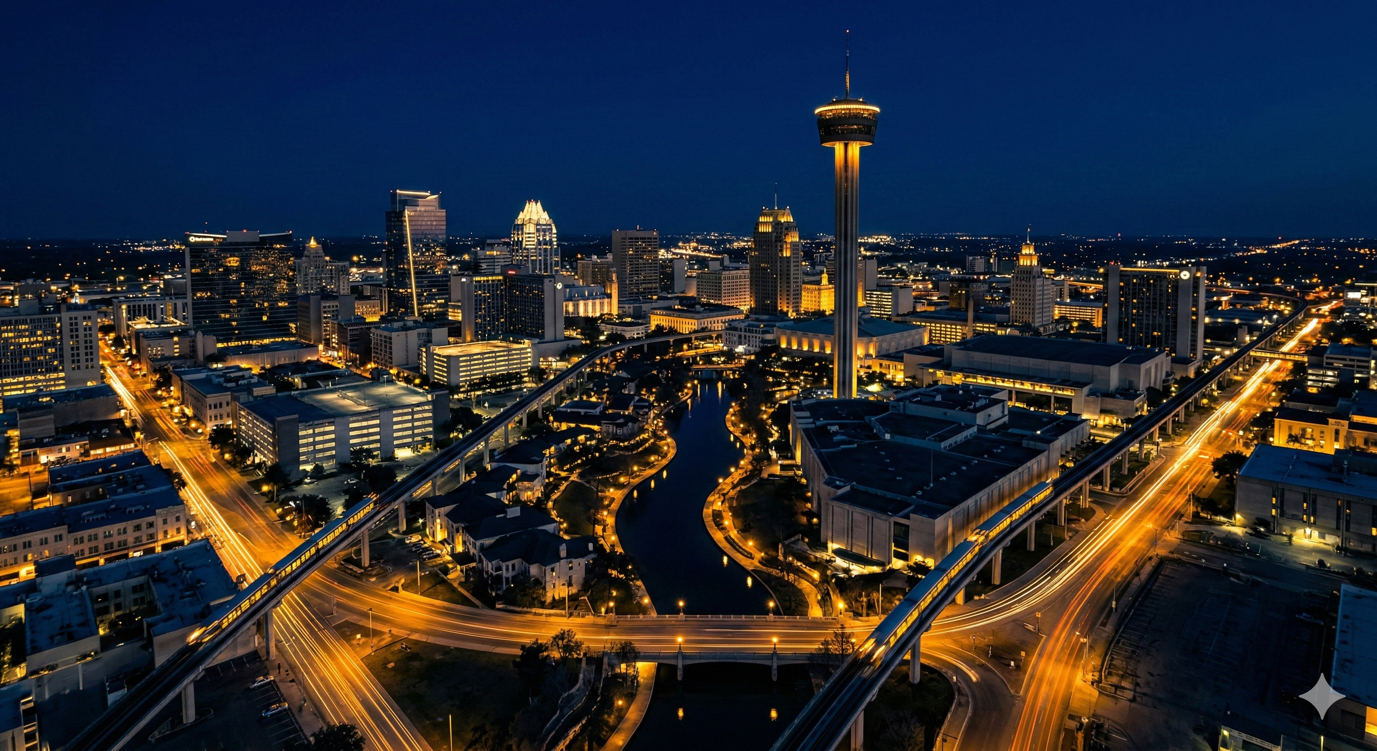 San Antonio skyline silhouette.